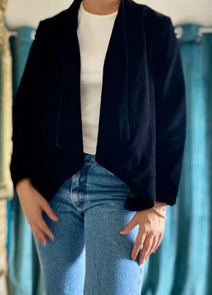 Veste blazer en velours noire Promod, estado: Muito bom, tamanho: S / 36 / 8, €7.00, €8.05 inclui Proteção do Comprador