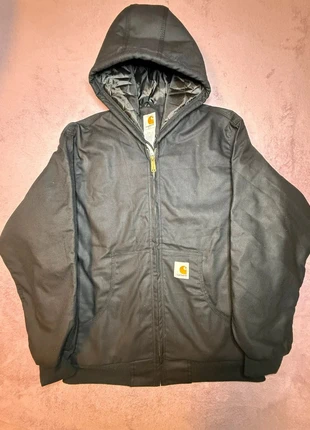 Jacket Carhartt Black Bomber Harrington Vintage Detroit Monogram 90’s Leather Patchwork, marque: Carhartt, état: Très bon état, taille: L, 56,90 €, 60,45 € Protection acheteurs incluse