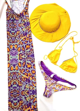 Coordinato costume fuck giallo e viola, merk: fuck, staat: Heel goed, maat: M / 38 / 10, € 39,90, € 42,60 inclusief Kopersbescherming