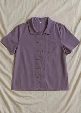 Chemise violette manches courtes en coton, marque: Aurelya, état: Très bon état, taille: M / 38 / 10, 34,99 €, 37,44 € Protection acheteurs incluse