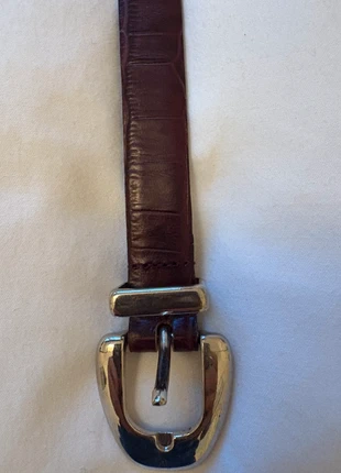 Burgundy leather belt 34cm long, condition: Very good, size: 32 inches, £3.50, £4.38 includes Buyer Protection