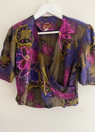 Vintage wikkelblouseje, marca: Vintage, estado: Muy bueno, tamaño: XS / 34 / 6, 19,00 €, 20,65 € Protección al comprador incluida
