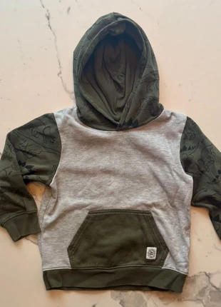 H&M trui met capuchon - Dino print - maat 98, merk: H&M, staat: Heel goed, maat: 3 jaar / 98 cm, € 2,50, € 3,33 inclusief Kopersbescherming