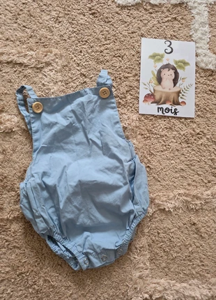 Barboteuse bretelle été, état: Très bon état, taille: 1-3 mois / 56 cm, 3,00 €, 3,85 € Protection acheteurs incluse