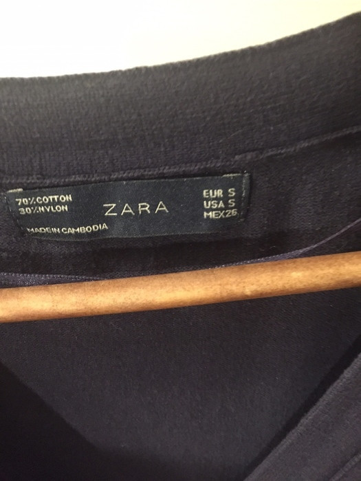 Cardigan longue bleu marin Zara 2