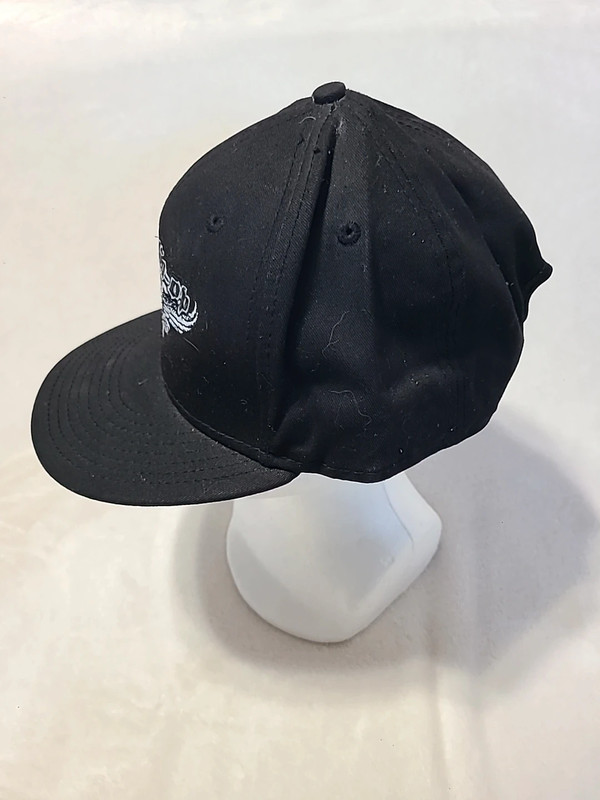 Embroidered Skull & Wings Black Hat 3