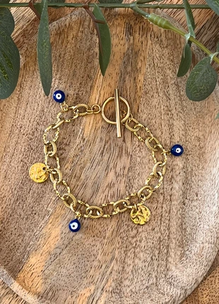 Bracelet charms œil acier inoxydable doré 🧿, marque: Boutique indépendante, état: Neuf sans étiquette, 12,00 €, 13,30 € Protection acheteurs (Pro) incluse