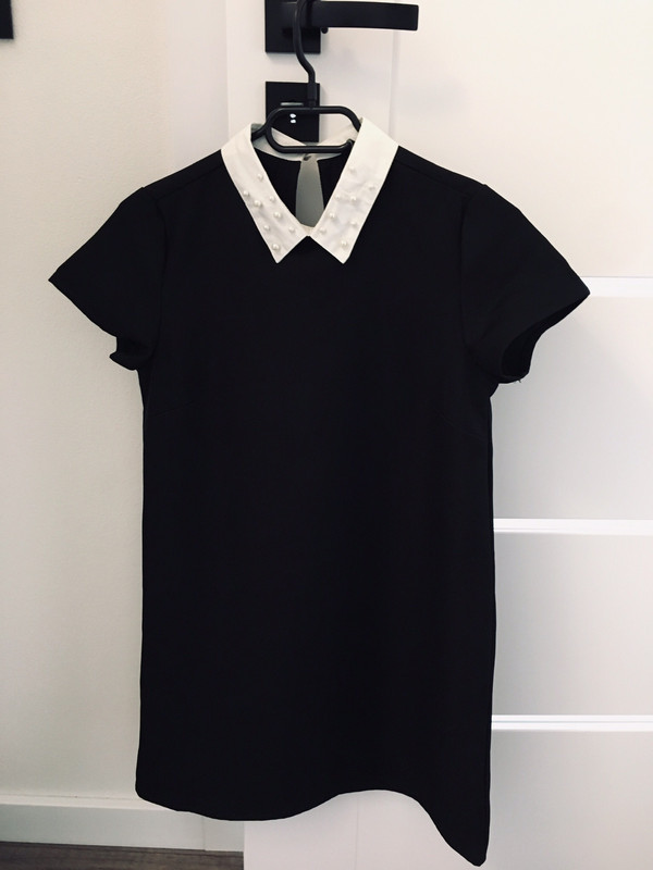 Elegancka czarna sukienka z kołnierzykiem House xs - Vinted
