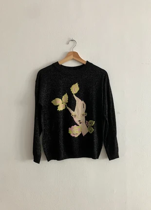 jersey con estampa tejido brillante, marca: Vintage Dressing, estado: Muito bom, tamanho: S / 36 / 8, €4.00, €4.90 inclui Proteção do Comprador