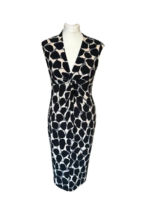 Fenn Wright Manson · Abstract Print Stretch Midi Dress · UK 10 · Retro Chic Designer, brand: Fenn Wright Manson, condition: Very good, size: S / UK 8-10, £12.95, £14.30 includes Buyer Protection