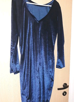Vestido de terciopelo azul, brand: Independent, condition: Very good, size: M / 38 / 10, €1.80, €2.59 includes Buyer Protection
