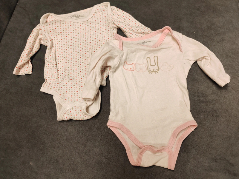 Lot de deux bodies bébé fille Kitchoun 3 mois 1