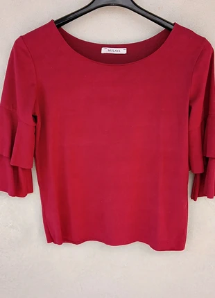 Maglia, donna, Mulaya, maniche a 3/4, rossa, tg S, marque: Mulaya, état: Très bon état, taille: S / 36 / 8, 3,00 €, 3,85 € Protection acheteurs incluse