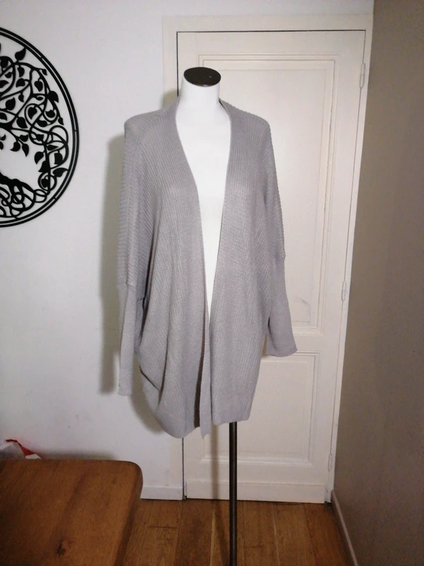 Veste gris perle en maille Marque shein Taille 46