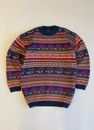 Vintage Coogi Serater Y2K Knit Vibrant Multicolor Pattern 🌐, marque: Vintage Dressing, état: Très bon état, taille: L, 38,00 €, 40,60 € Protection acheteurs incluse