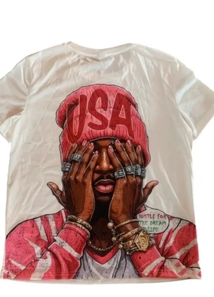 T-shirt blanc unisexe-mixte graphique Y2K Harajuku “USA” streetwear hip-hop – Taille S, merk: y2k, staat: Heel goed, maat: S, € 19,00, € 20,65 inclusief Kopersbescherming