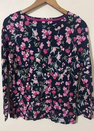 Joules Navy Floral Long Sleeve Top – Size 12, brand: Joules, condition: Very good, size: M / UK 12-14, £3.50, £4.38 includes Buyer Protection