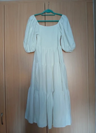 White dress shirred bodice size 20, brand: Boohoo, condition: Very good, size: 4XL / 48 / 20, €10.00, €11.20 includes Buyer Protection