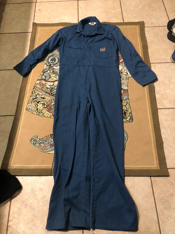 Vintage ben davis coveralls size (34R )blue union made in USA blue