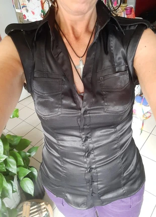 Blouse noire sans manches zara taille S, merk: Zara, staat: Heel goed, maat: S / 36 / 8, € 12,00, € 13,30 inclusief Kopersbescherming