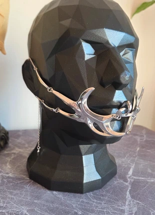 Mask maschera ornamento viso gothic punk metal viso Mento fluido regolabile, marque: TECHNO, état: Très bon état, 14,20 €, 15,61 € Protection acheteurs incluse