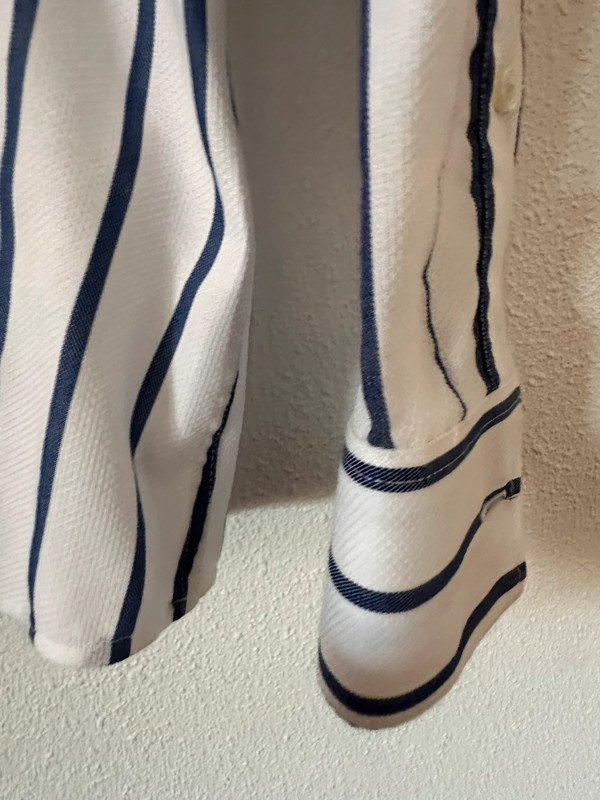Zara overhemd , size XL , hagel wit met blauw streepje 4