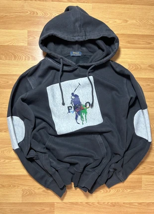 Hoodie Ralph Lauren Sweat-shirt Vintage Y2K Rework Retro Style - Gris - Taille M, brand: Ralph Lauren, condizioni: Ottime, taglia: M, €25.00, €26.95 include la Protezione acquisti
