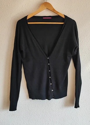 Cárdigan negro vintage de Fornarina, talla M, marca: Fornarina, estado: Muy bueno, tamaño: M / 38 / 10, 6,00 €, 7,00 € Protección al comprador incluida