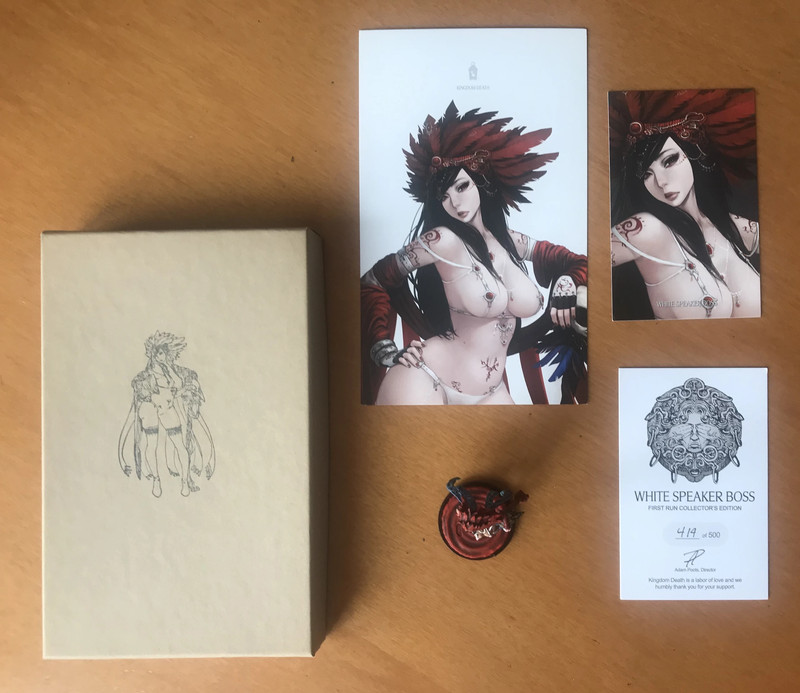 Kingdom Death Monster White Speaker Boss First Run Collector's Edition Painted miniature Complete 2