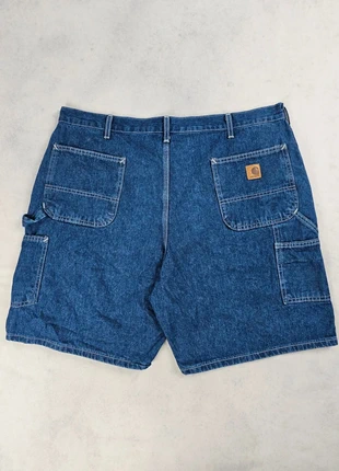 Short en jean Carhartt (100% coton) - Bleu marine - W42 - Homme, merk: Carhartt, staat: Heel goed, maat: W42 | FR 52, € 22,00, € 23,80 inclusief Kopersbescherming Pro