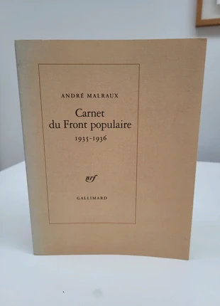 Carnet du front populaire 1935-1936. André Malraux. NRF Gallimard, zustand: Gut, 6,00 €, 7,00 € inklusive Vinted-Käuferschutz