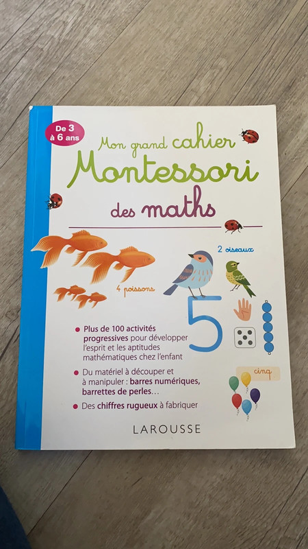 Mon grand cahier Montessori des maths : un cahier d'activités
