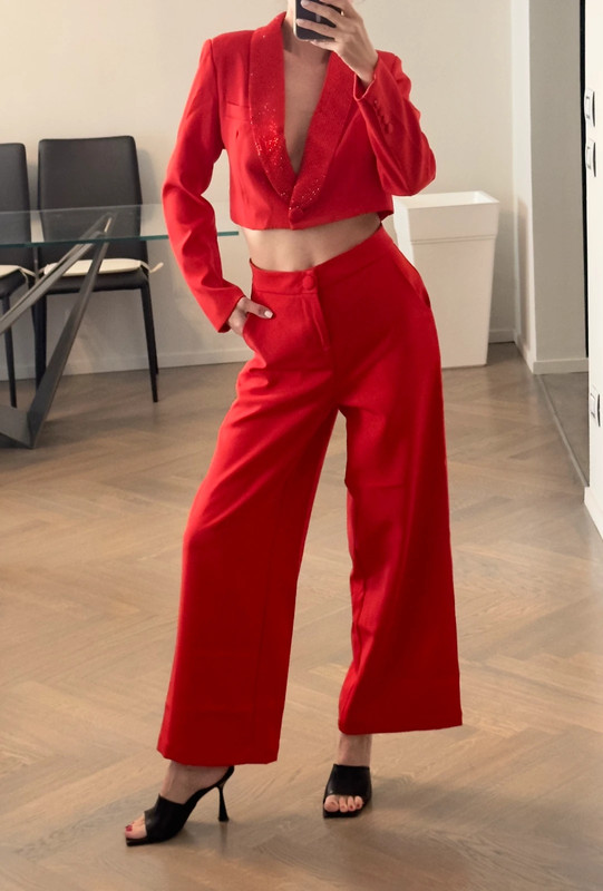 Stylish red two piece set 1