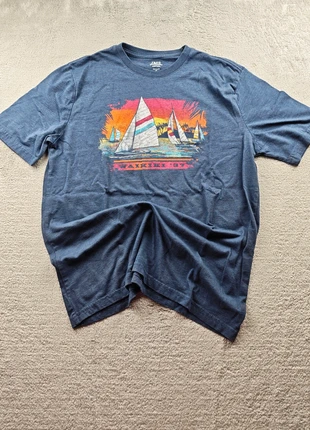 T-shirt Izod Saltwater Waikiki ‘87 M bleu vintage détendu Très bon état, brand: IZOD, condition: Very good, size: M, €9.99, €11.19 includes Buyer Protection
