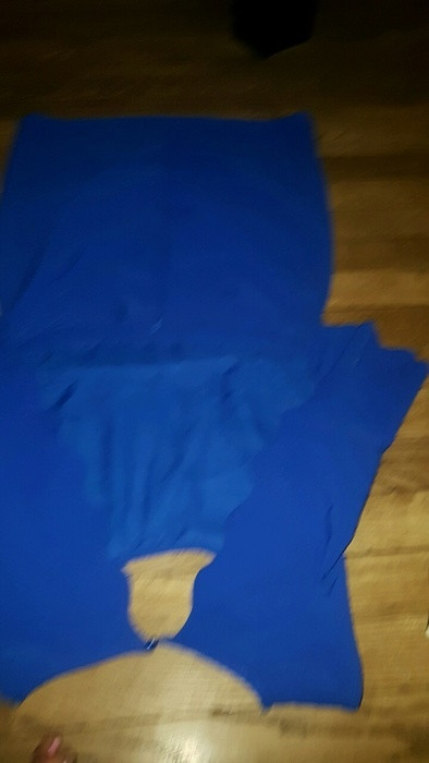 Robe dos nue bleu électrique  3