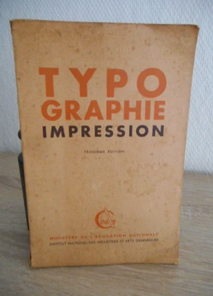 livre typographie impression / INIAG / 1943, état: Satisfaisant, 5,00 €, 5,95 € Protection acheteurs incluse