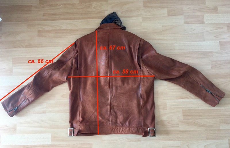 Chevignon Lederjacke "Arthur" Cognac XL + Schal 5