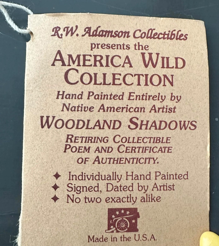 Rwa Pottery Vase  1999 America Wild Collection Woodland Shadows 2