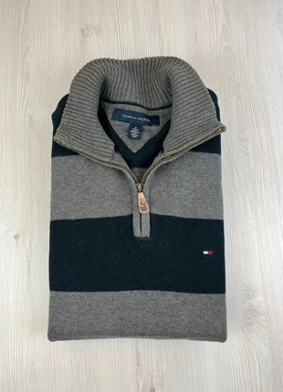Pull 1/4 Zip Gris Tommy Hilfiger Taille M Logo Brodé Vintage, marca: Tommy Hilfiger, estado: Muy bueno, tamaño: M, 34,00 €, 36,40 € Protección al comprador Pro incluida