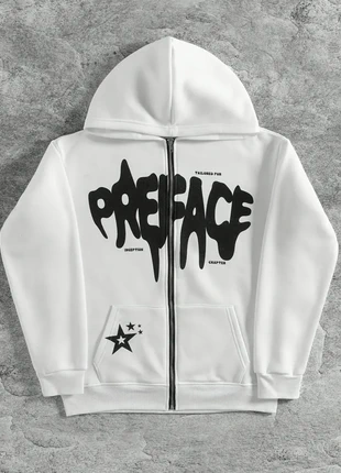 Hoodie Zippé Blanc Y2K Streetwear Vintage – Sweat à Capuche Oversize Unisexe rétro 2000s, brand: y2k, condizioni: Nuovo senza cartellino, taglia: M, €35.00, €37.45 include la Protezione acquisti