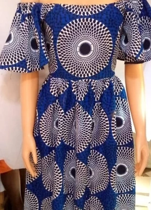 African print long dress blue and white, condition: New without tags, size: Other, £35.00, £37.45 includes Buyer Protection