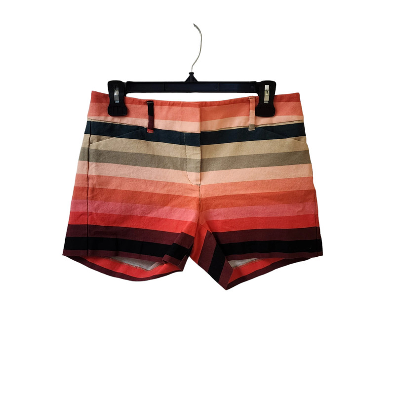 New York & Company Striped Multicolor Stretch Chino Shorts Size 4 Women's 1