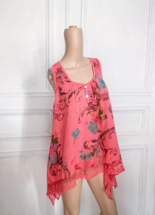 Tunique Made In Italy rose et multicolore, zustand: Sehr gut, größe: Einheitsgröße, 2,00 €, 2,80 € beinhaltet Vinted-Käuferschutz Pro