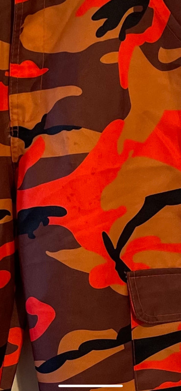 Orange cheap camo trousers