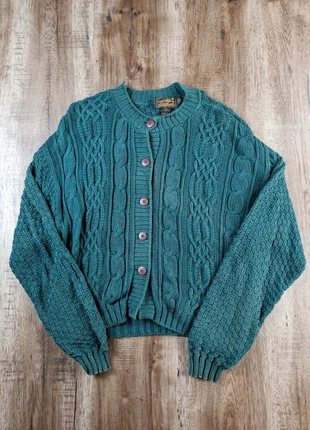 Cardigan torsadé vert Eddie Bauer vintage made in USA taille M, brand: Eddie Bauer, condition: Very good, size: M / 38 / 10, €20.00, €21.70 includes Buyer Protection Pro