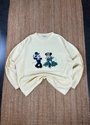 Pull Léger Jaune Pastel Brodé Mickey & Minnie Donaldson Vintage 90s Made in Belgium Taille M, marca: Donaldson, estado: Muy bueno, tamaño: M, 70,00 €, 74,20 € Protección al comprador Pro incluida