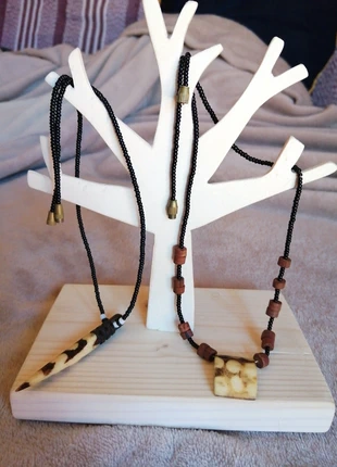 Set collane etniche nero/marrone 🐯, merk: Vintage Chic, staat: Heel goed, € 3,00, € 3,85 inclusief Kopersbescherming