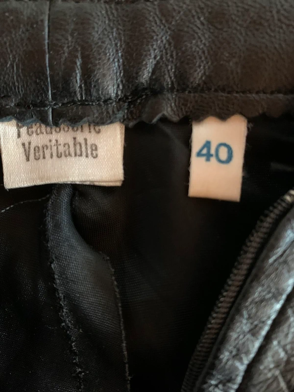 Jupe en cuir peau véritable - photo numéro 5