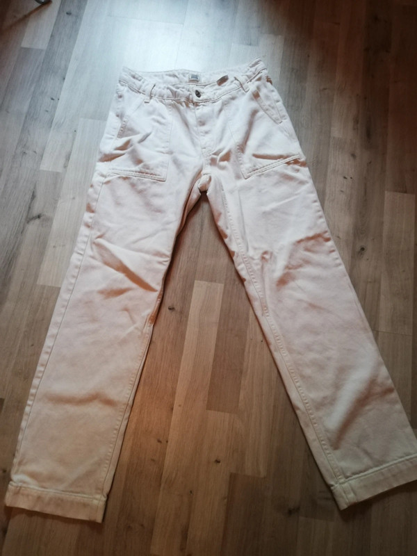 Pantalon blanc taille basse 1