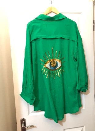Cotton Oversized 🍀Sequin Eye Shirt, 4XL, brand: etsy, condition: New without tags, size: 4XL / 20, £16.00, £17.50 includes Buyer Protection Pro